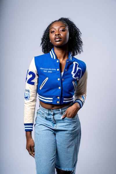 iMALiVE Women's Varsity Jacket Blue | Varsity Jackets