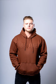 iMALiVE Classic Embossed Hoodie UNISEX (Brown)